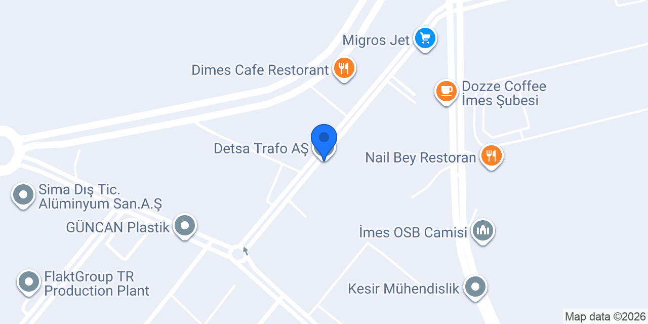 Detsa Trafo AŞ konumu