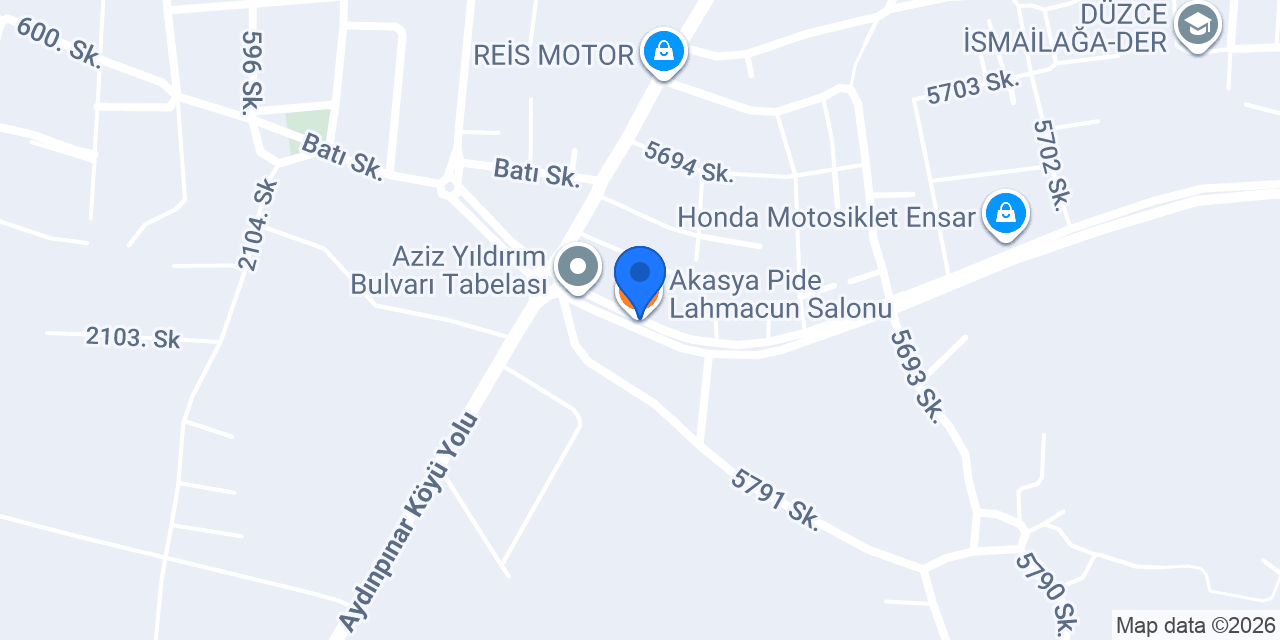 Akasya Pide Lahmacun Salonu konumu