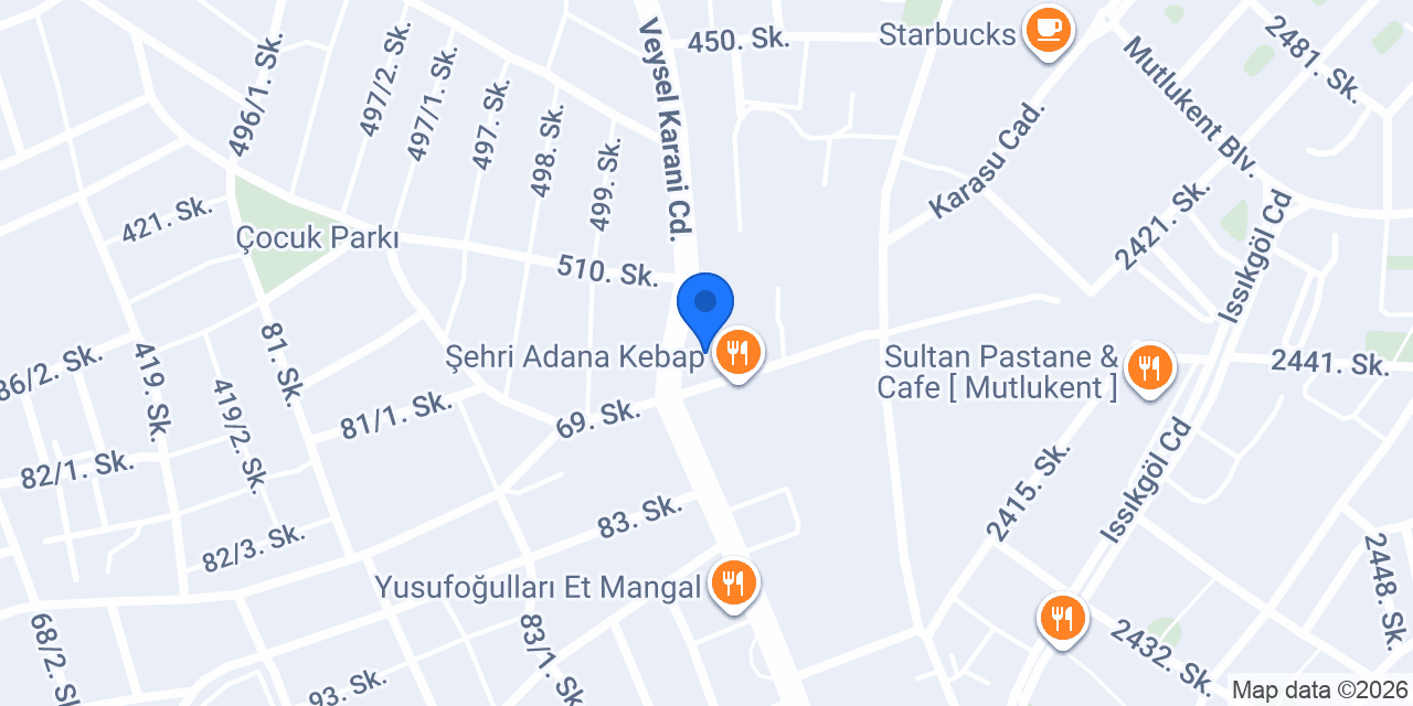Alaçatı Muhallebicisi Mutlukent konumu