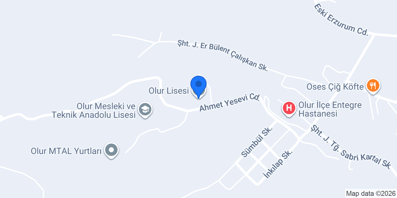 Olur Lisesi konumu