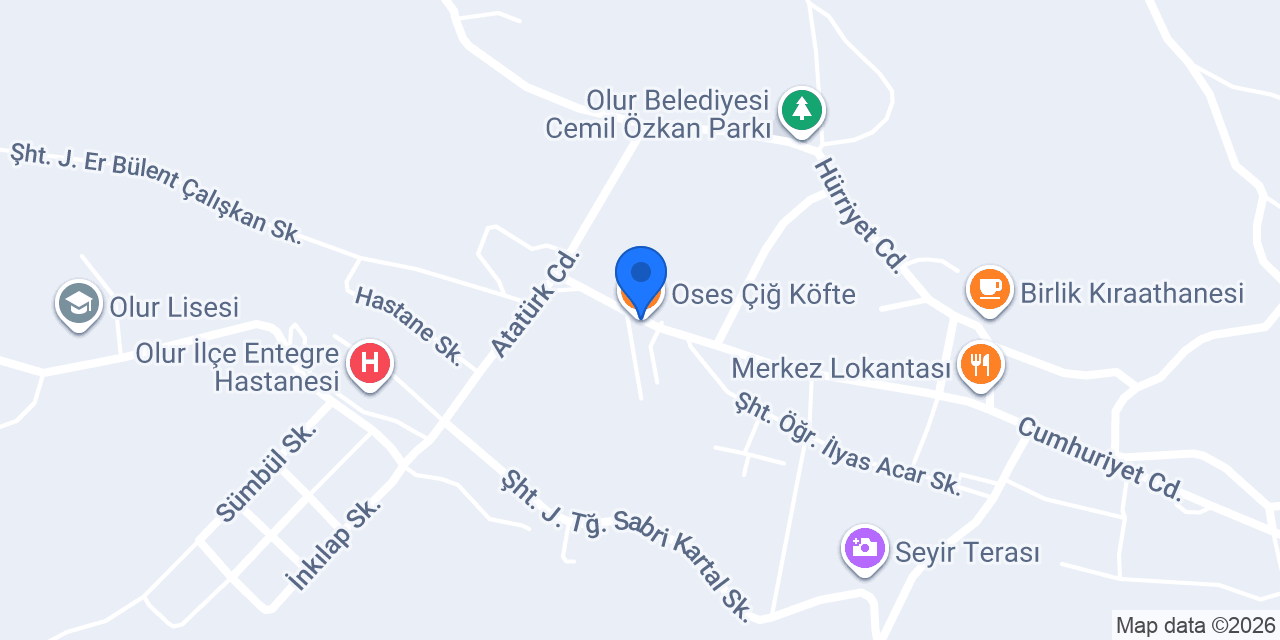 Oses Çiğ Köfte konumu
