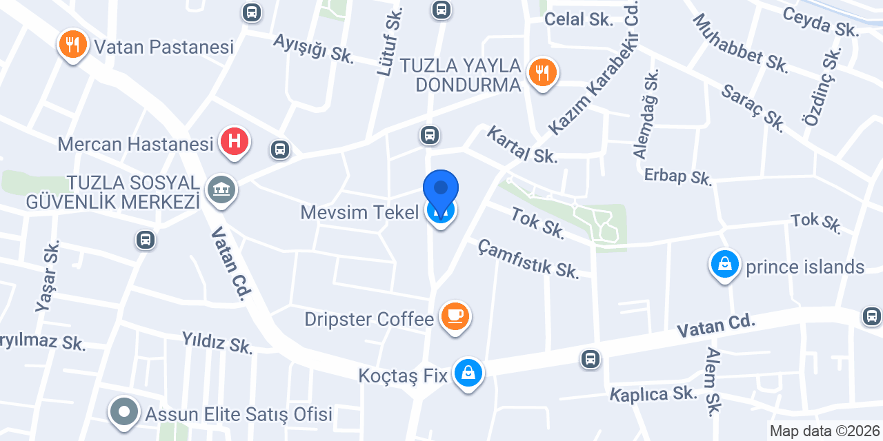 7/24 Açık Tekel konumu