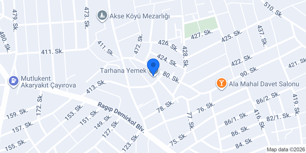 Tarhana Yemek konumu