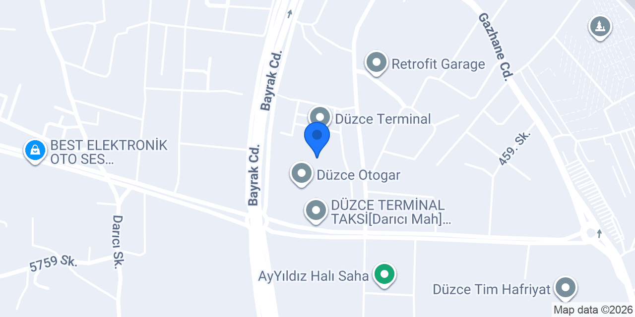DÜZCE METRO TURİZM konumu