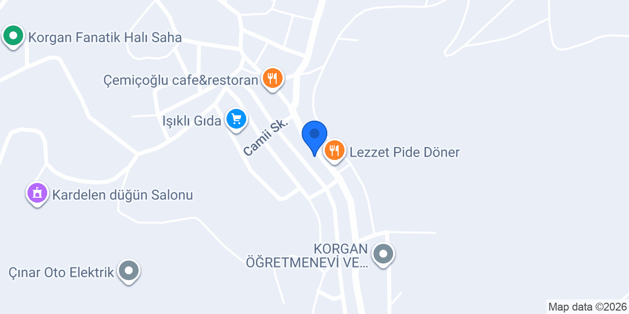 KORGAN KIRTASİYE konumu