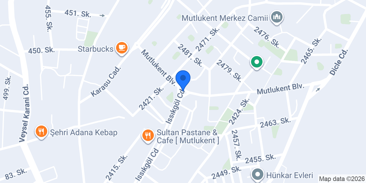 Mutlukent Sanat Kursu konumu