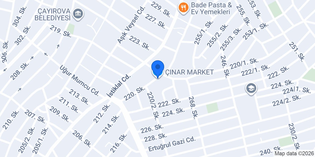 ÇINAR MARKET konumu