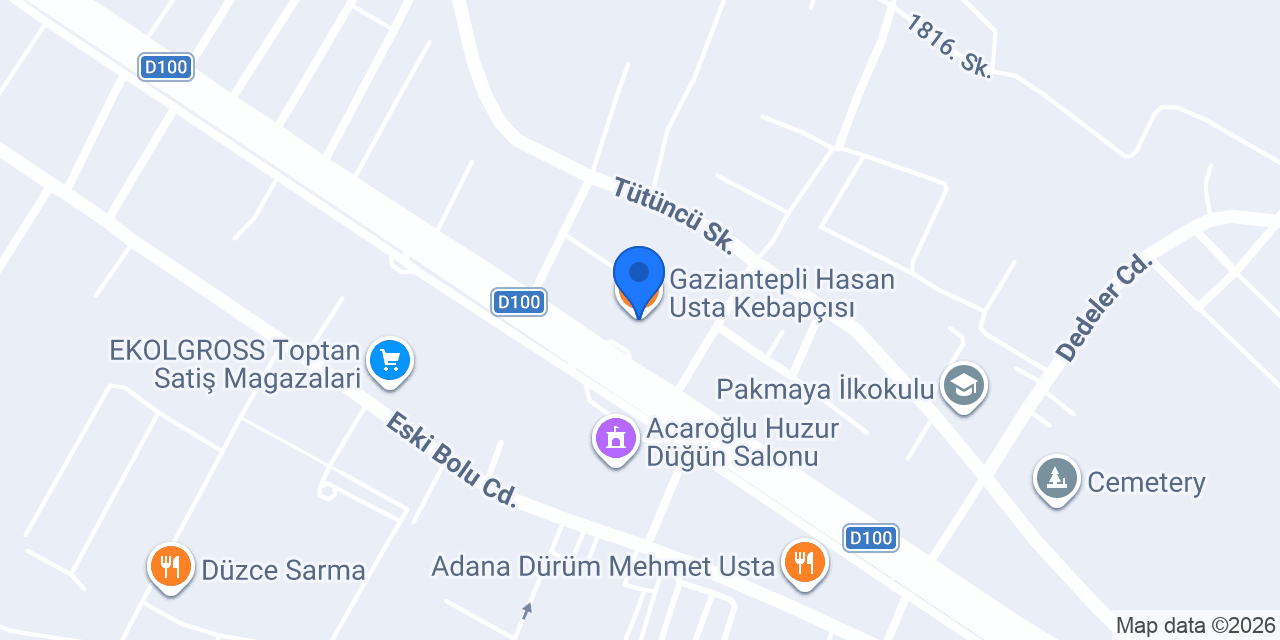 Gaziantepli Hasan Usta Kebapçısı konumu