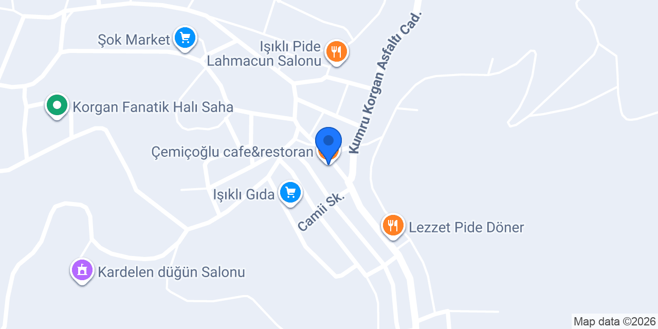 Çemiçoğlu cafe&restoran konumu