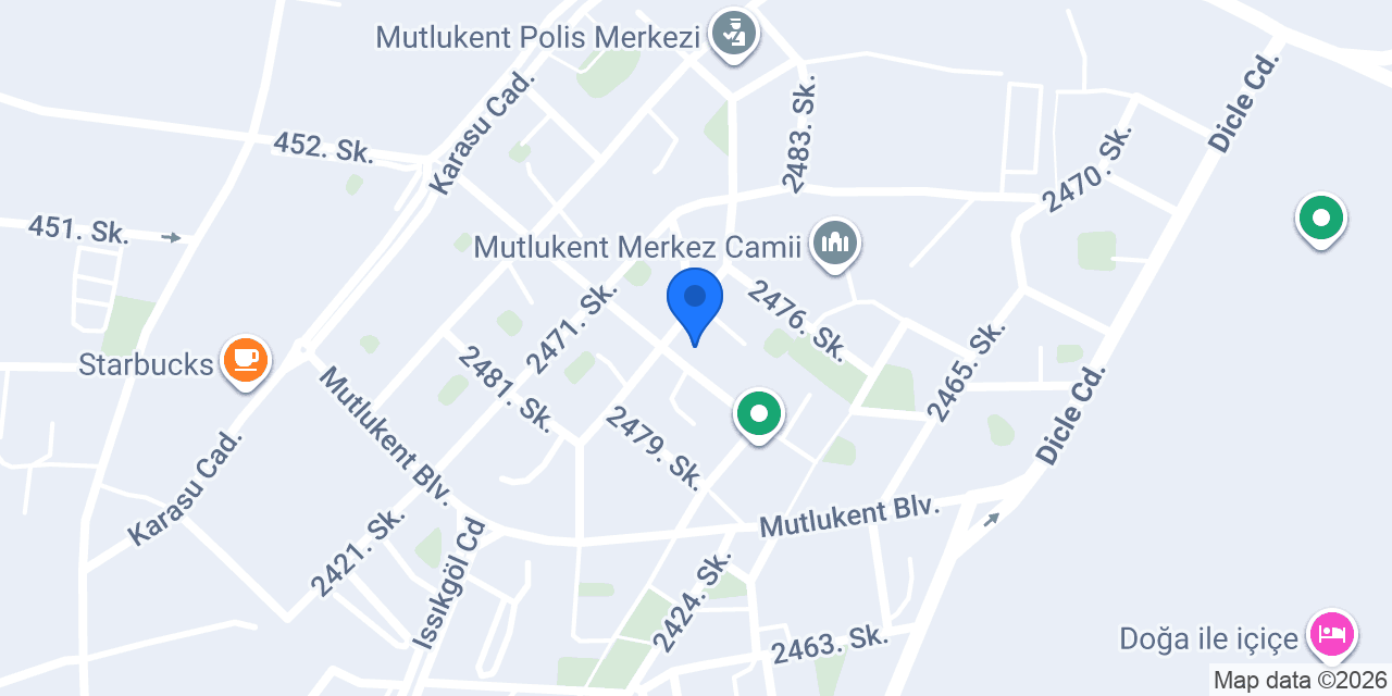 Mutlukent Özel Ders konumu