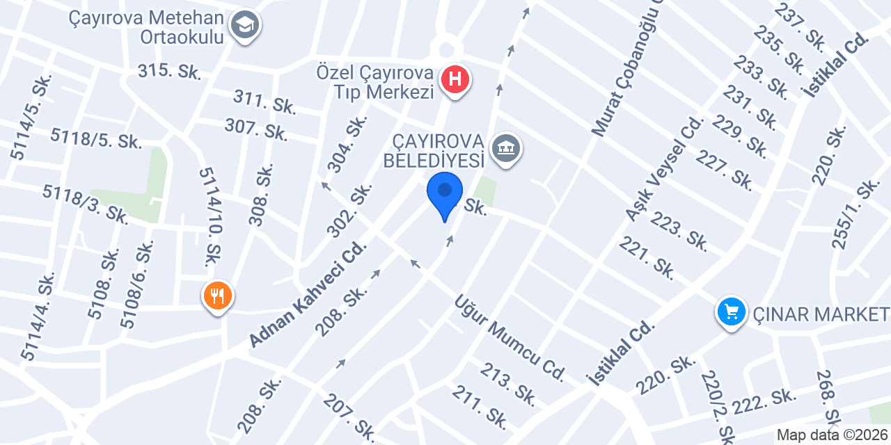 ÇAYIROVA ERZURUMLULAR DERNEĞİ konumu