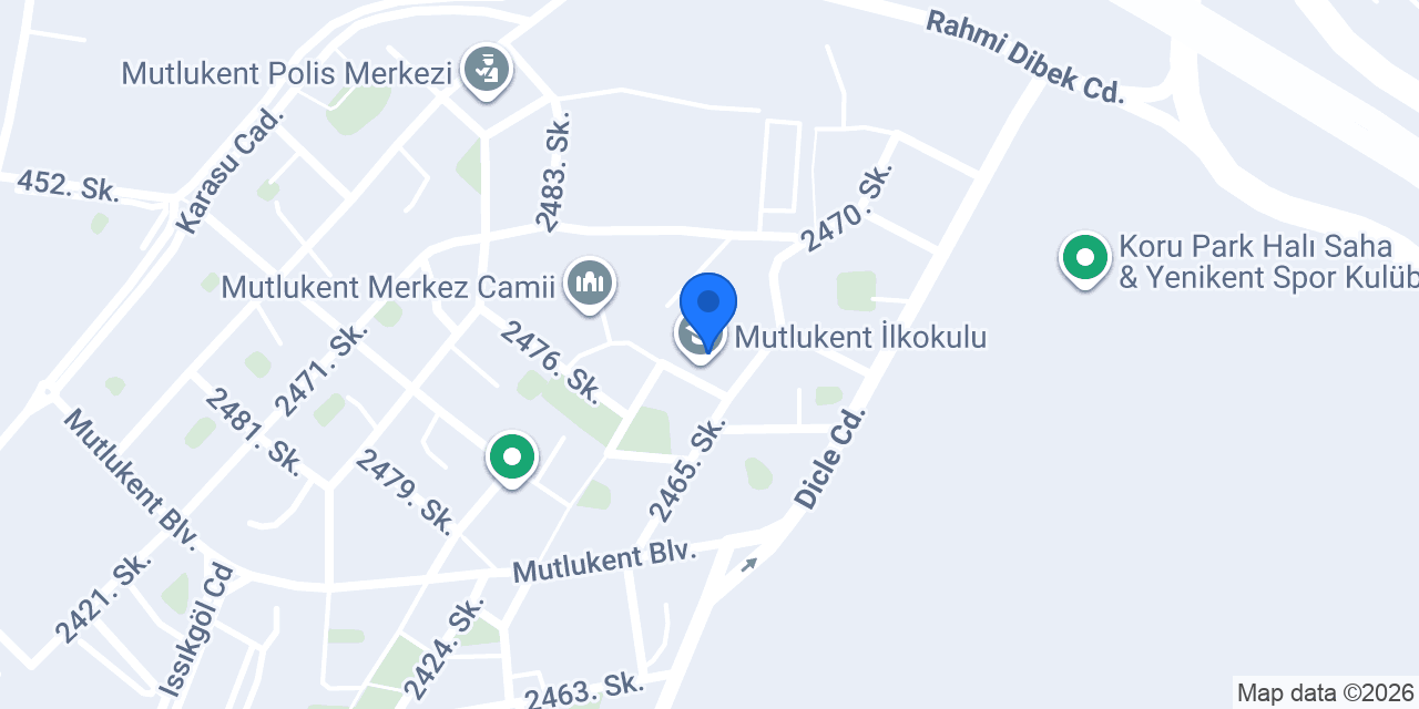 Mutlukent İlkokulu konumu