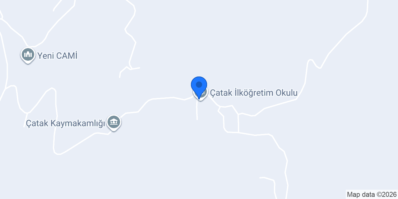 Çatak İlköğretim Okulu konumu