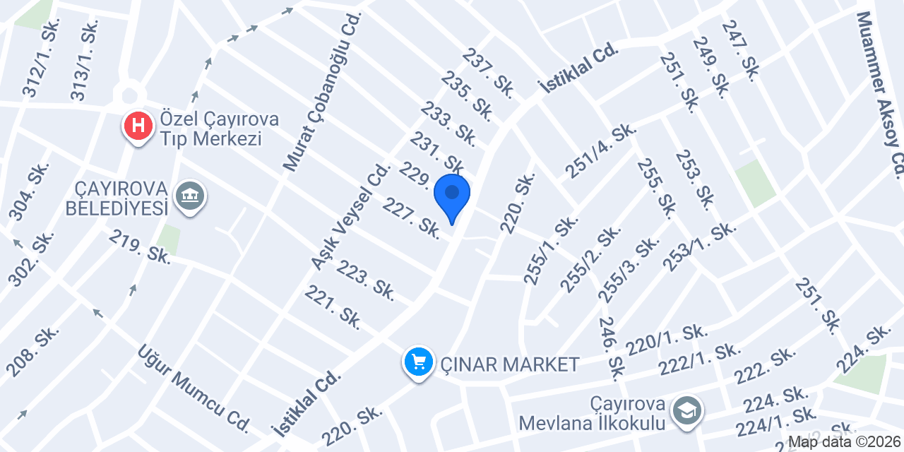 Çayırova Çiçekçi konumu
