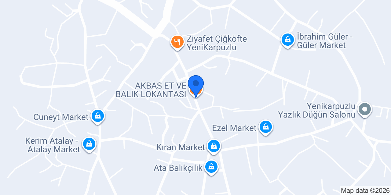 AKBAŞ ET VE BALIK LOKANTASI konumu