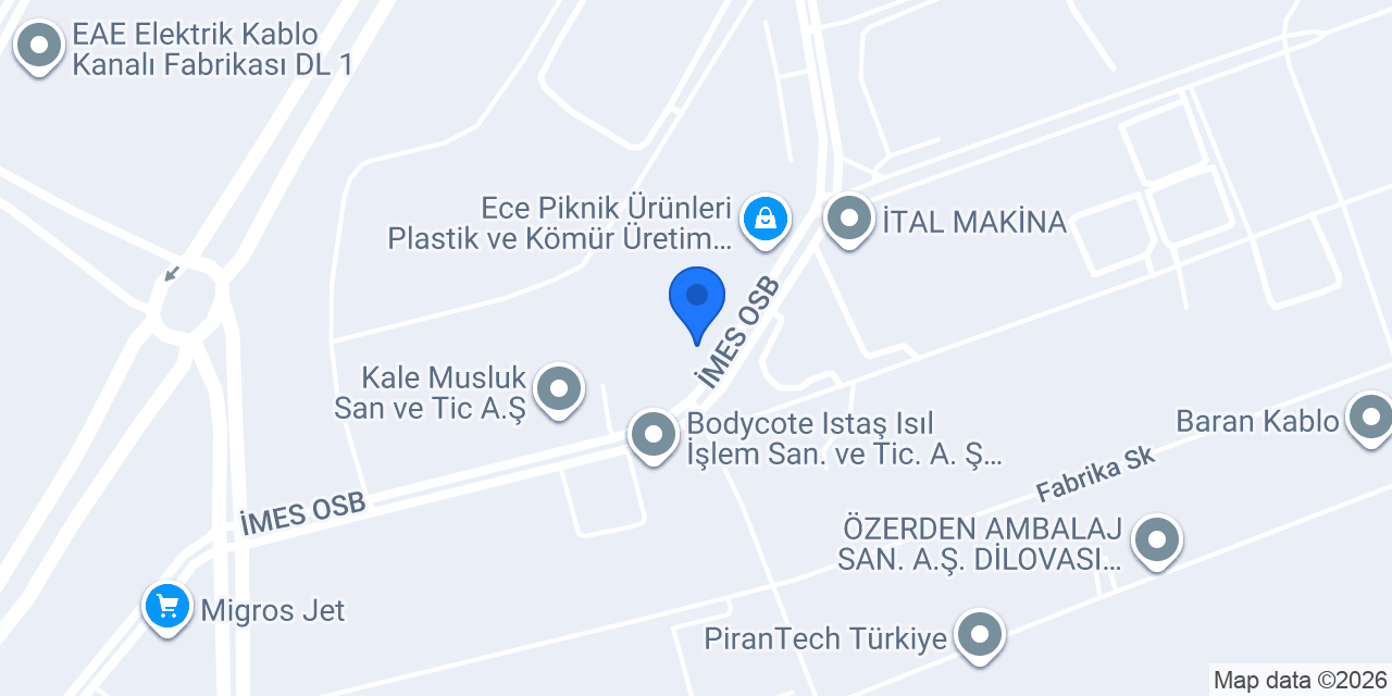 Mercan Panel Üretim San.Tic.ve Aş. konumu