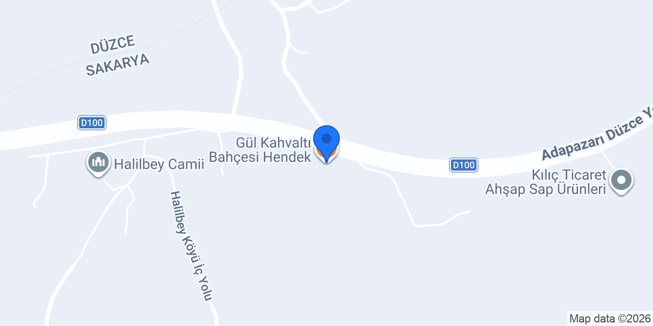 Gül Kahvaltı Bahçesi Hendek konumu