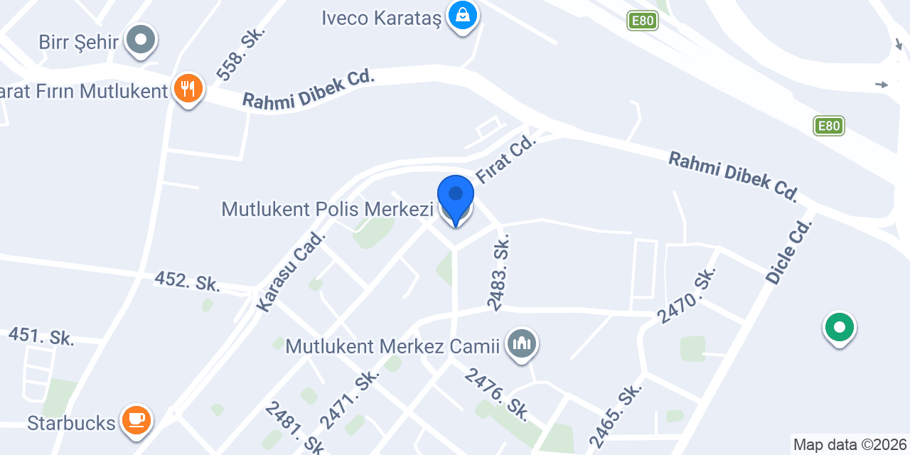 Mutlukent Polis Merkezi konumu