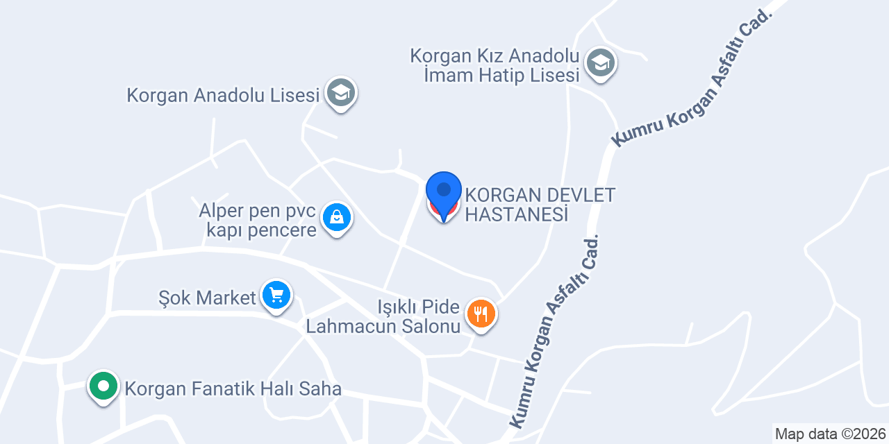 KORGAN DEVLET HASTANESİ konumu