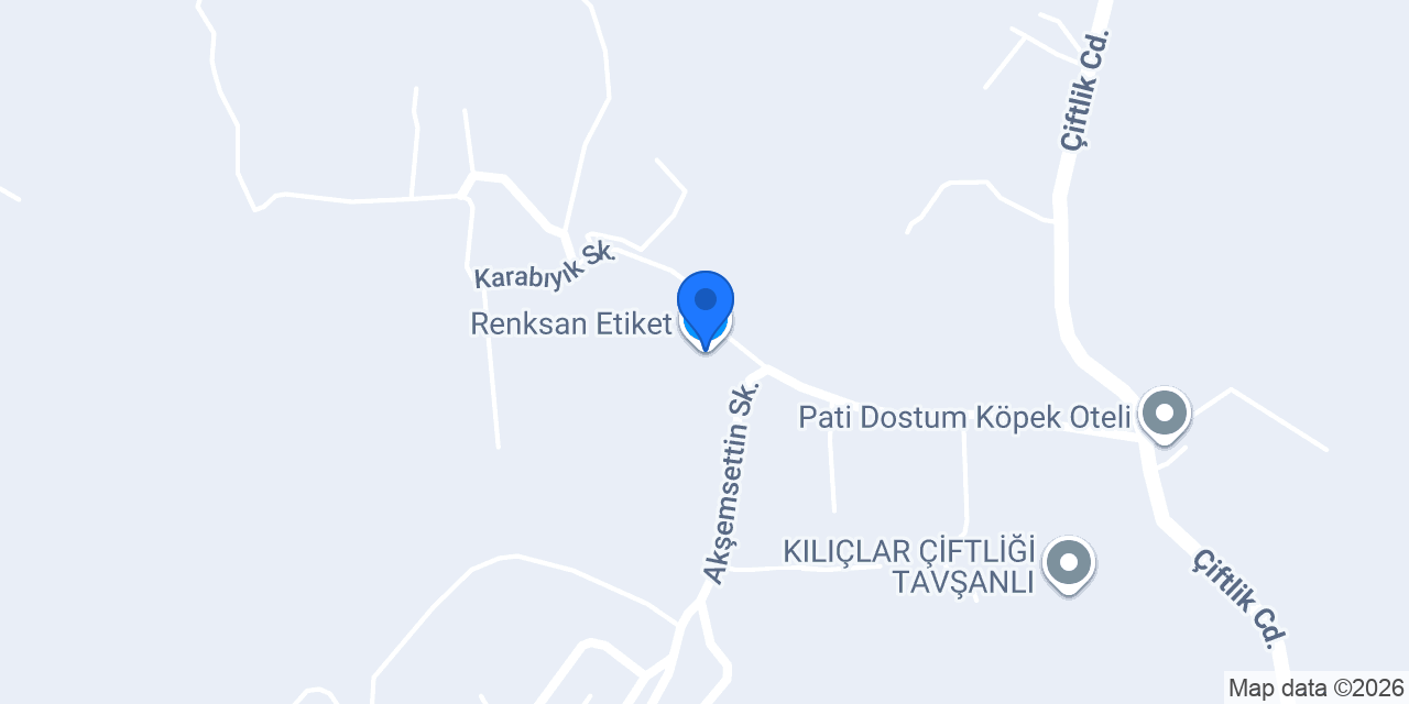 Renksan Etiket konumu
