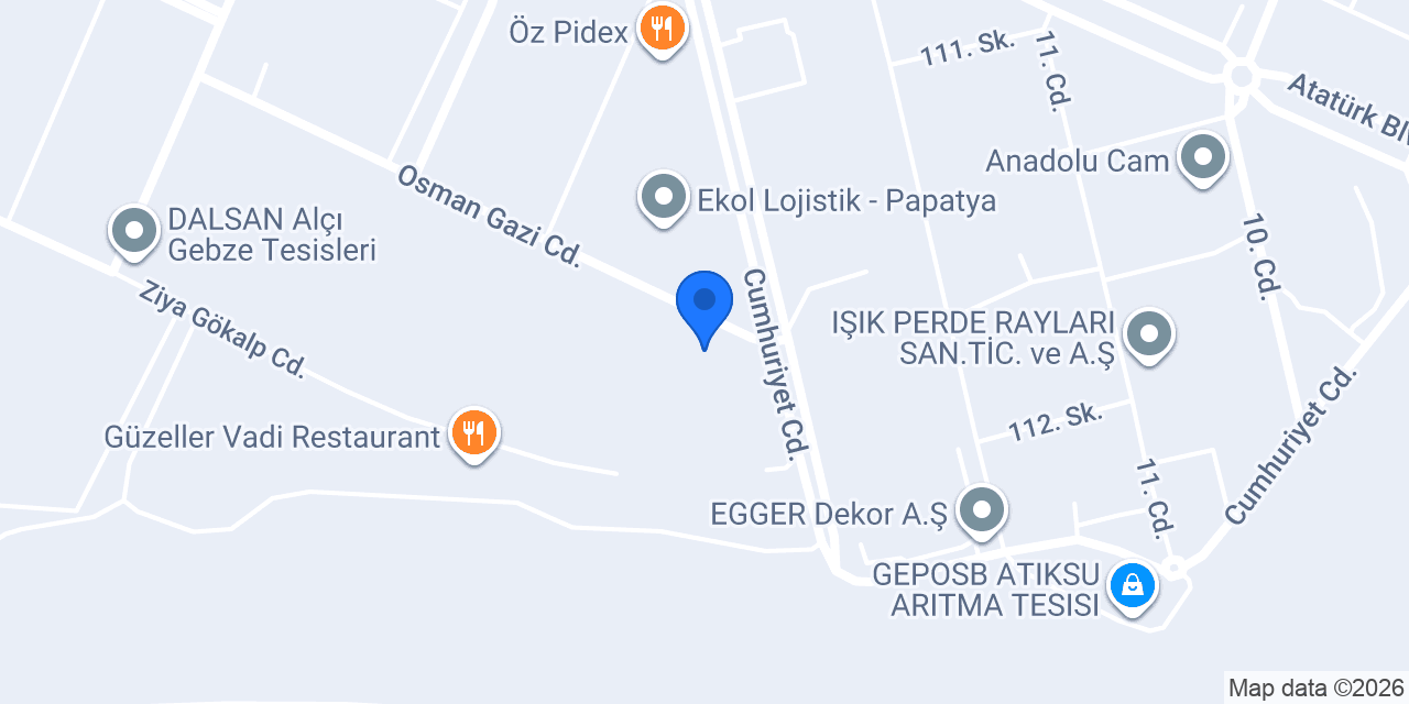 Cantaş Soğutma Gebze Tesisleri konumu