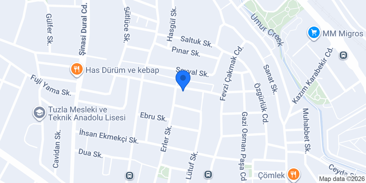 Maraş Dondurma Tuzla konumu