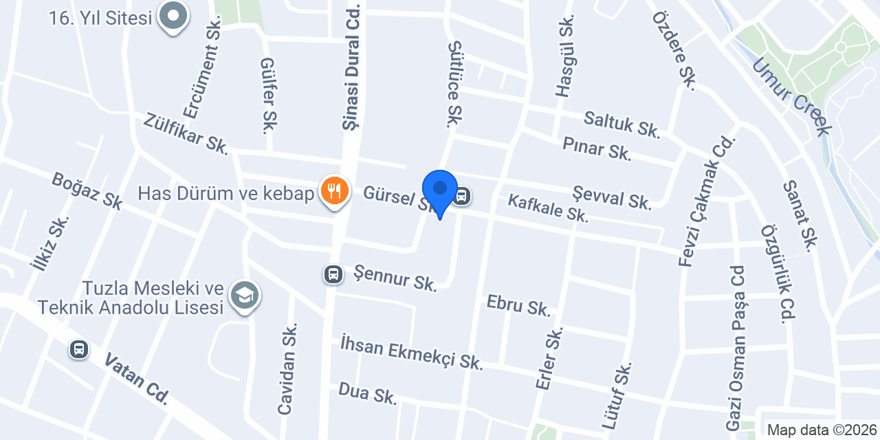 Tuzla tatlı atölyesi konumu