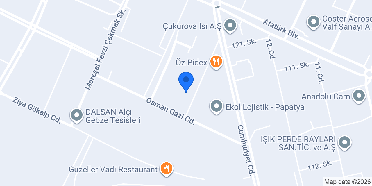 Dilovası Epoksi konumu