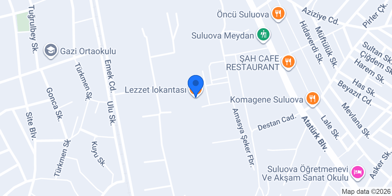 Lezzet lokantası konumu