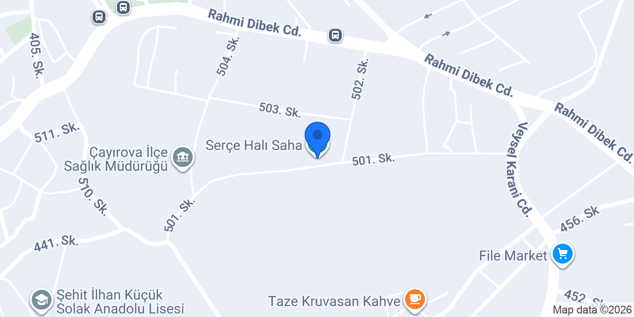 Serçe Halı Saha konumu