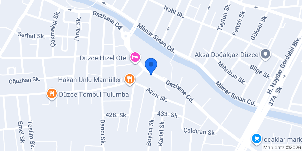 DÜZCE AZMİMİLLİ ORTAOKULU konumu