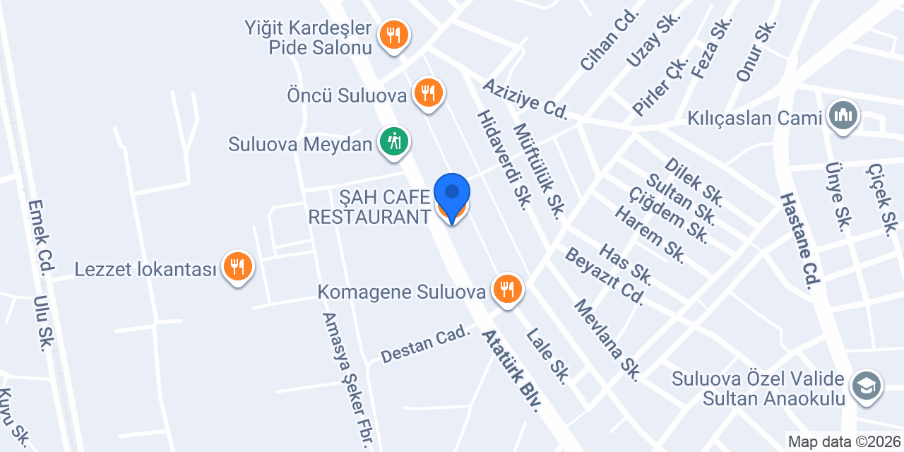ŞAH CAFE RESTAURANT konumu