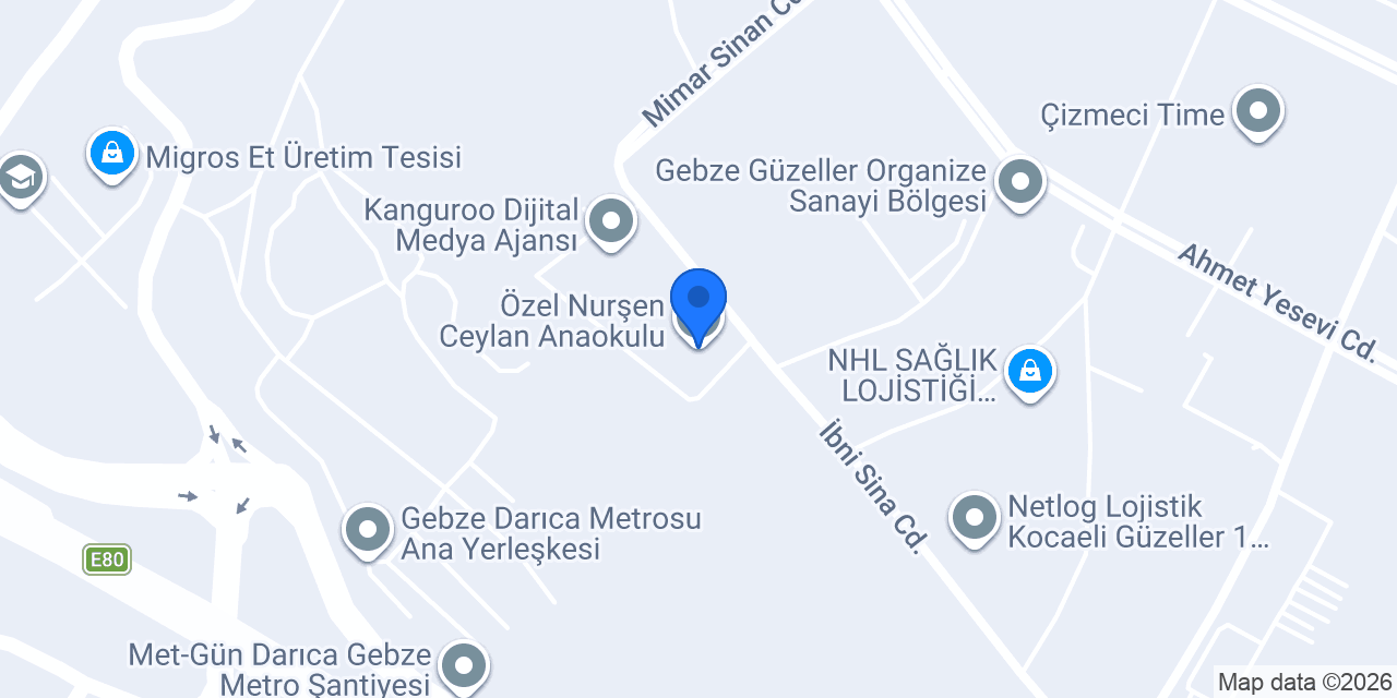 Özel Nurşen Ceylan Anaokulu konumu