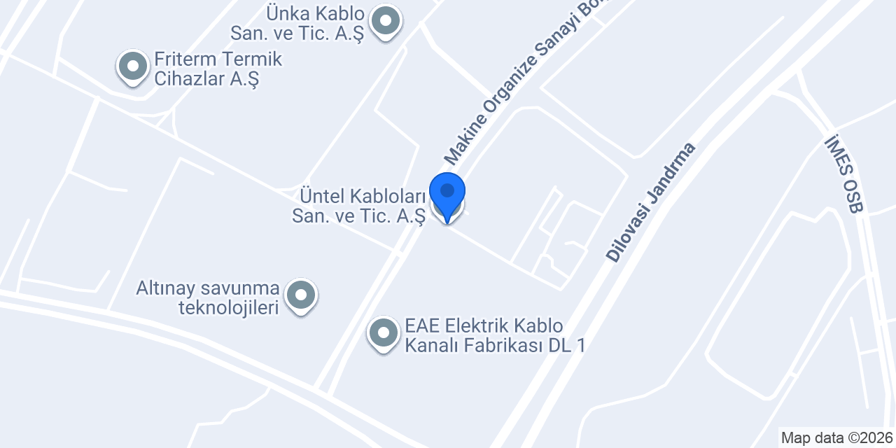 Üntel Kabloları San. ve Tic. A.Ş. konumu