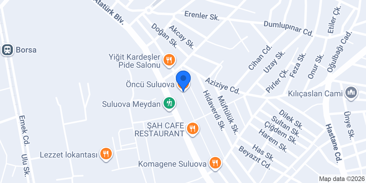 Öncü Suluova konumu