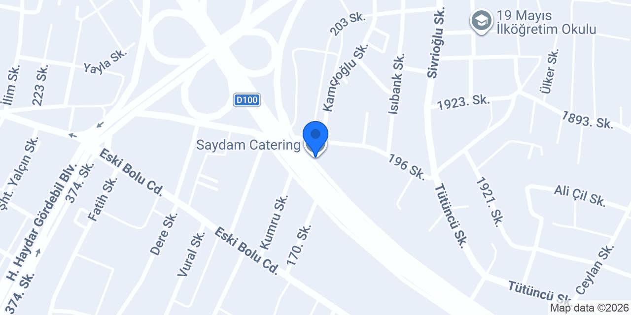 Saydam Catering konumu