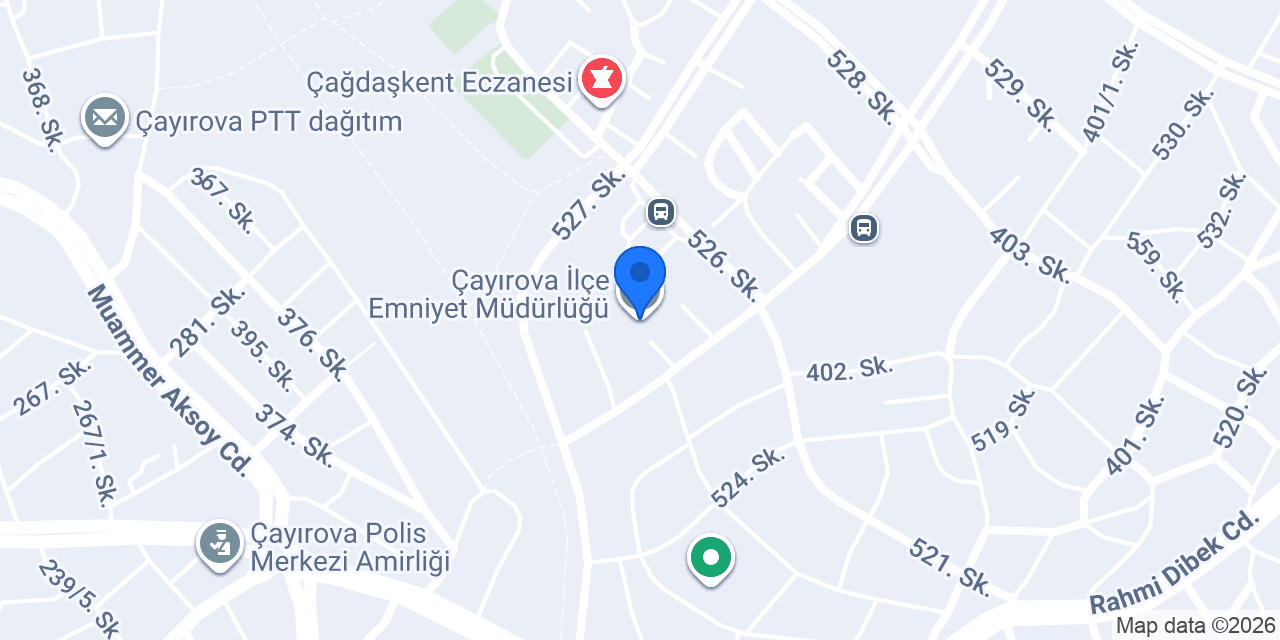 Çayırova İlçe Emniyet Müdürlüğü konumu