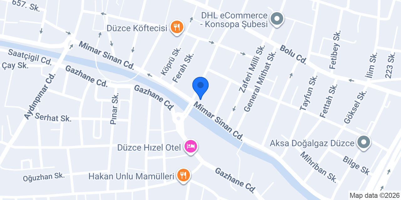 Cicu Gida Hekimoğlu Un DÜZCE konumu