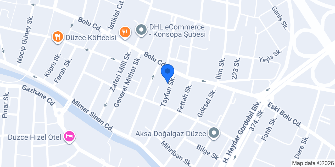 Yunus - Düzce 2 Şubesi konumu
