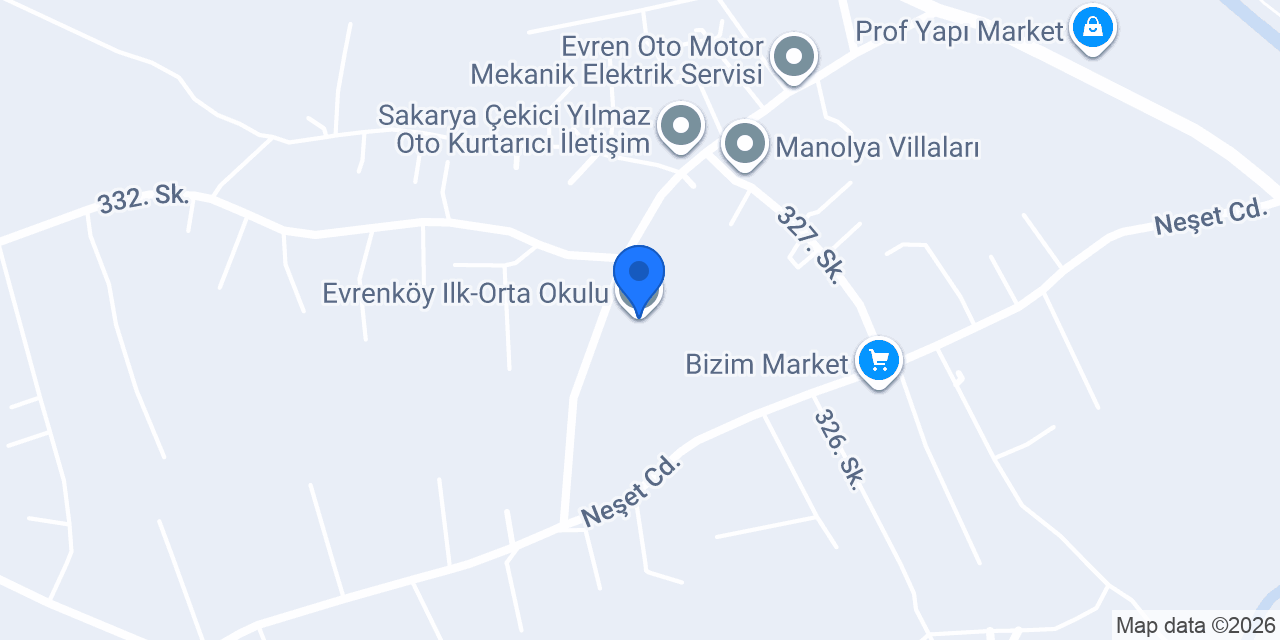 Evrenköy Ilk-Orta Okulu konumu