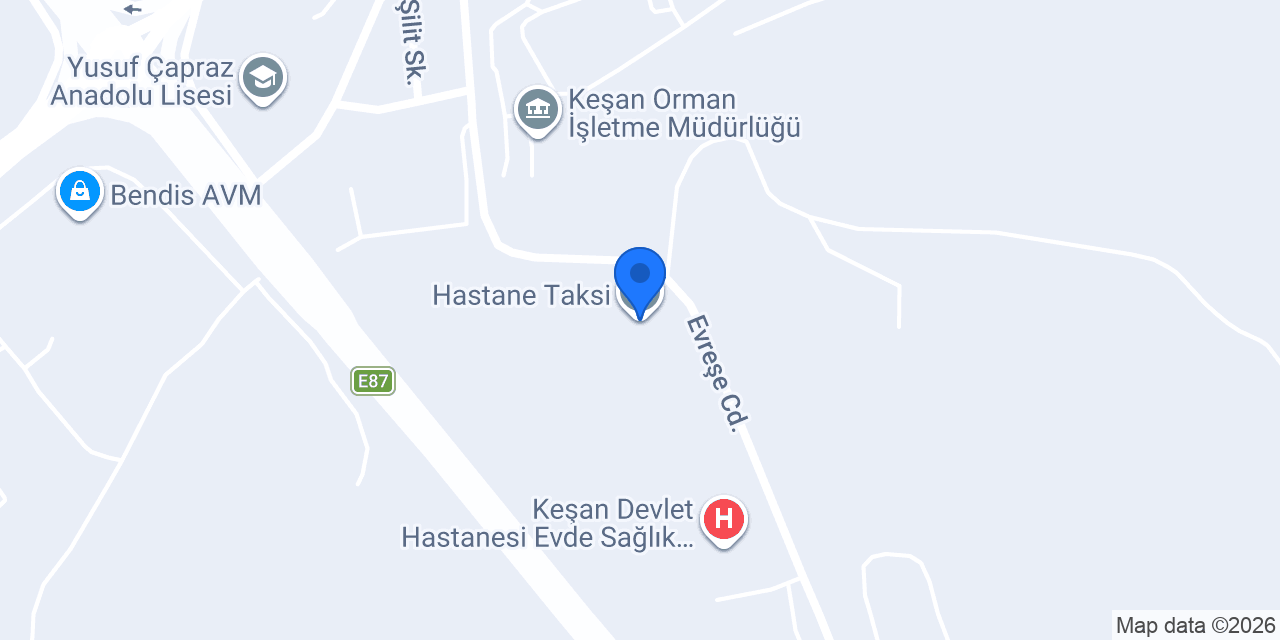 Hastane Taksi konumu