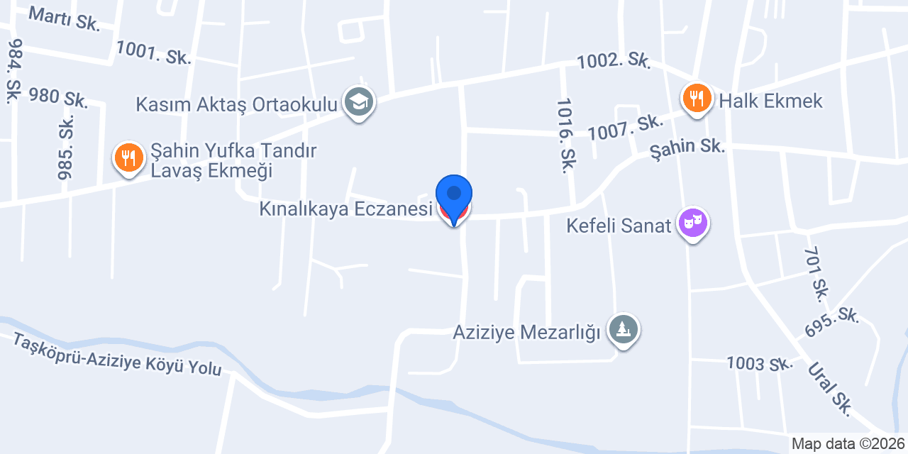 Kınalıkaya Eczanesi konumu