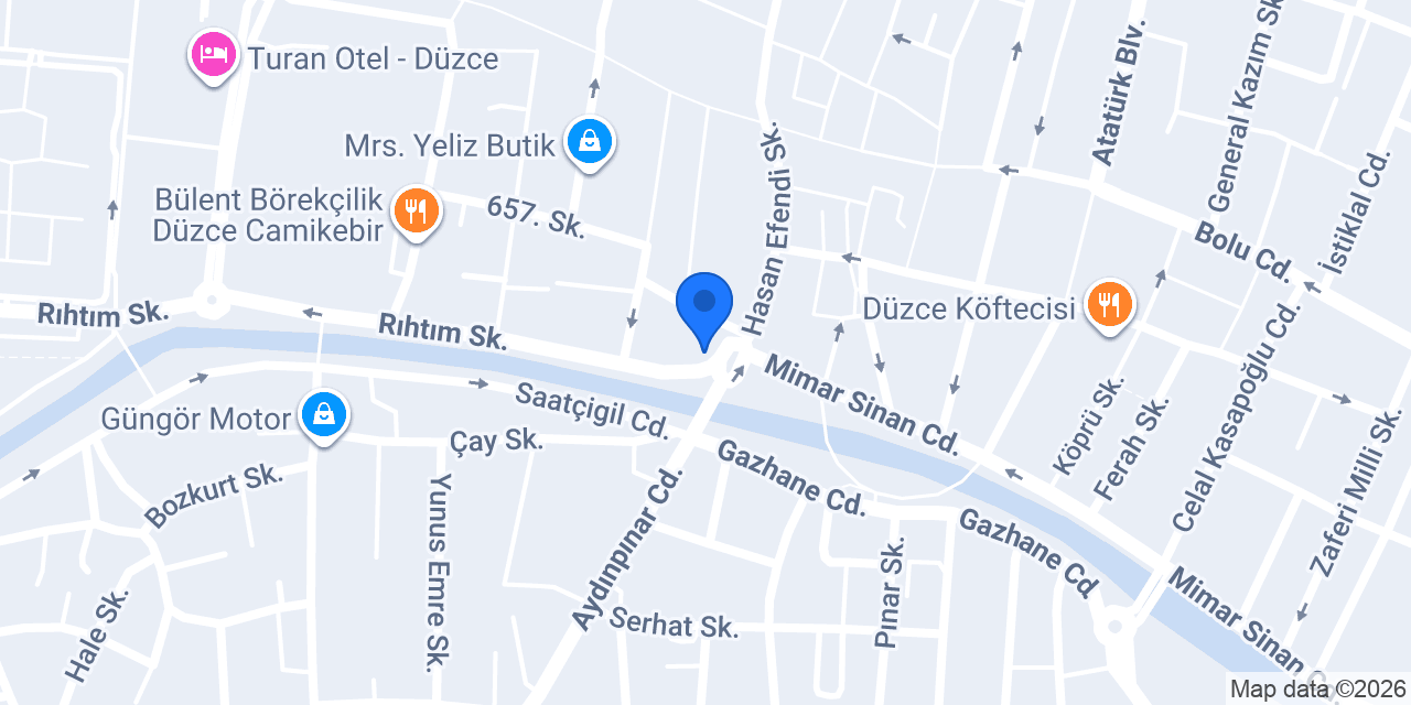 ŞEHZADEM HALI DÜZCE konumu