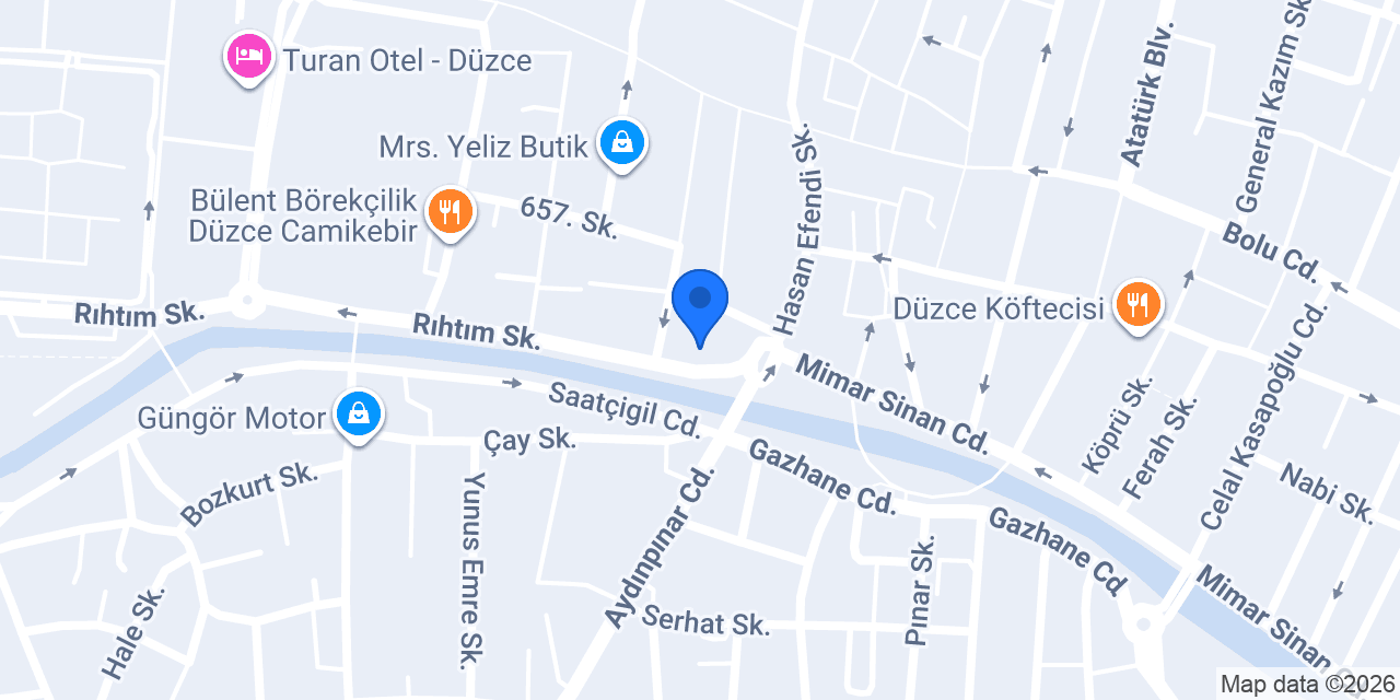 Batı Rent A Car düzce konumu