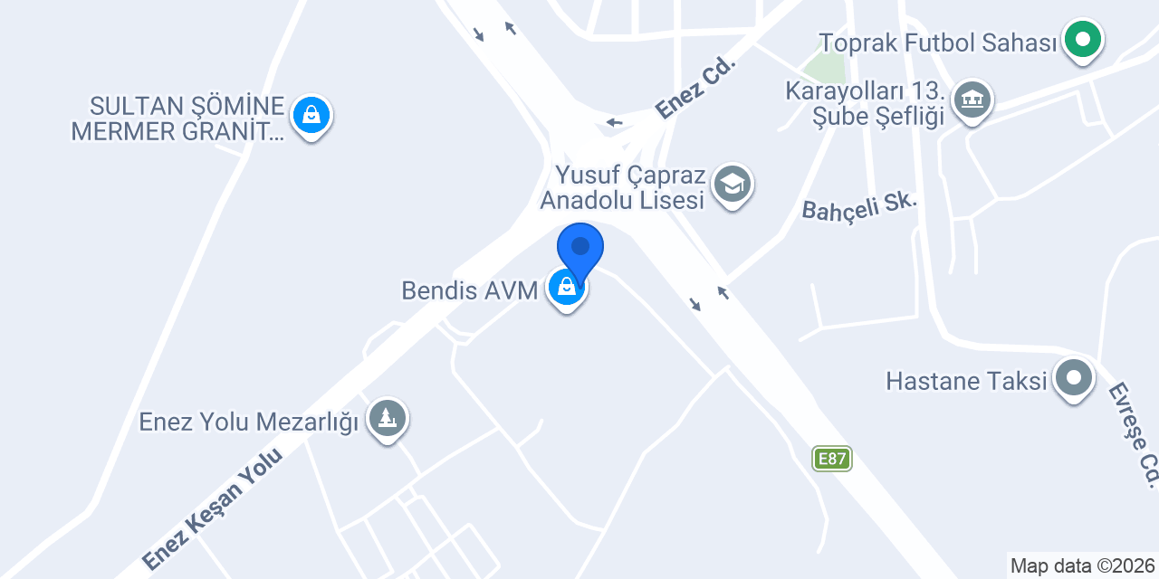Big Mamma's Keşan BENDİS AVM konumu