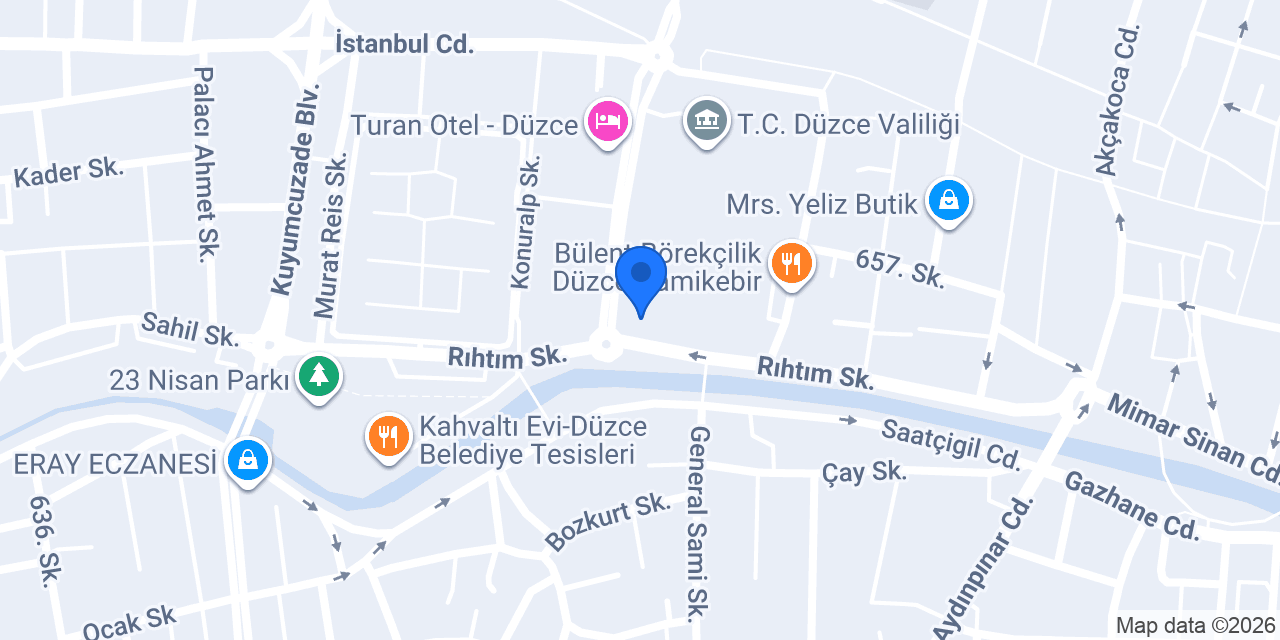 Düzce İl Halk Kütüphanesi konumu