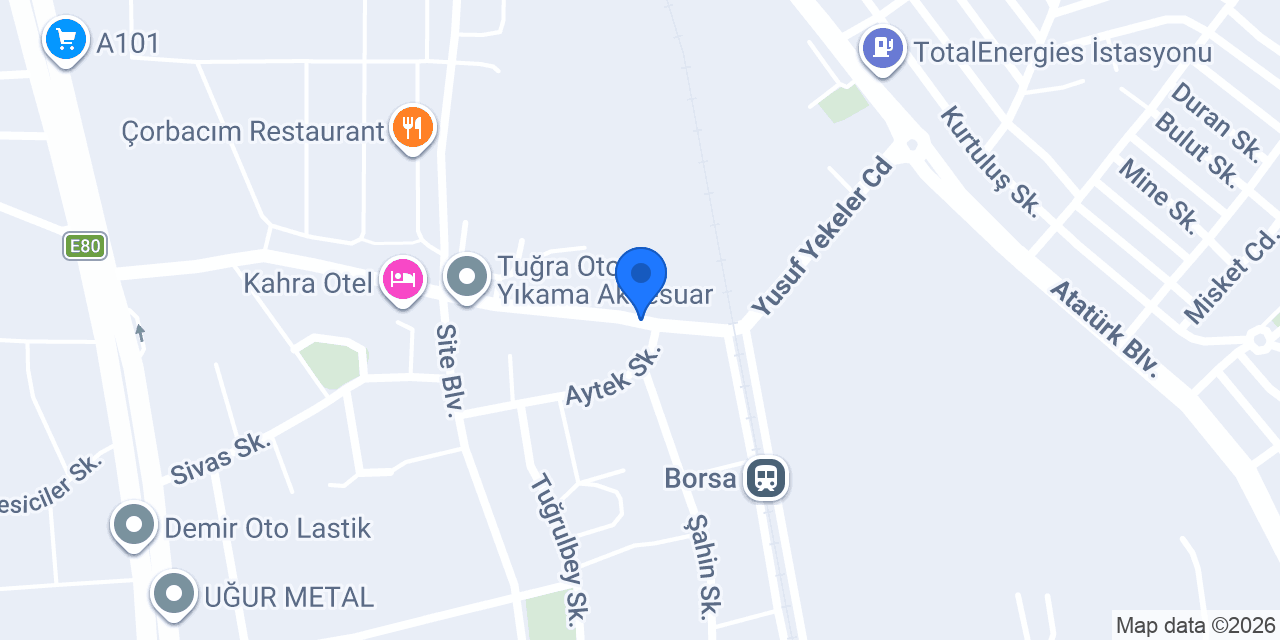 Suluova Toki Taksi konumu