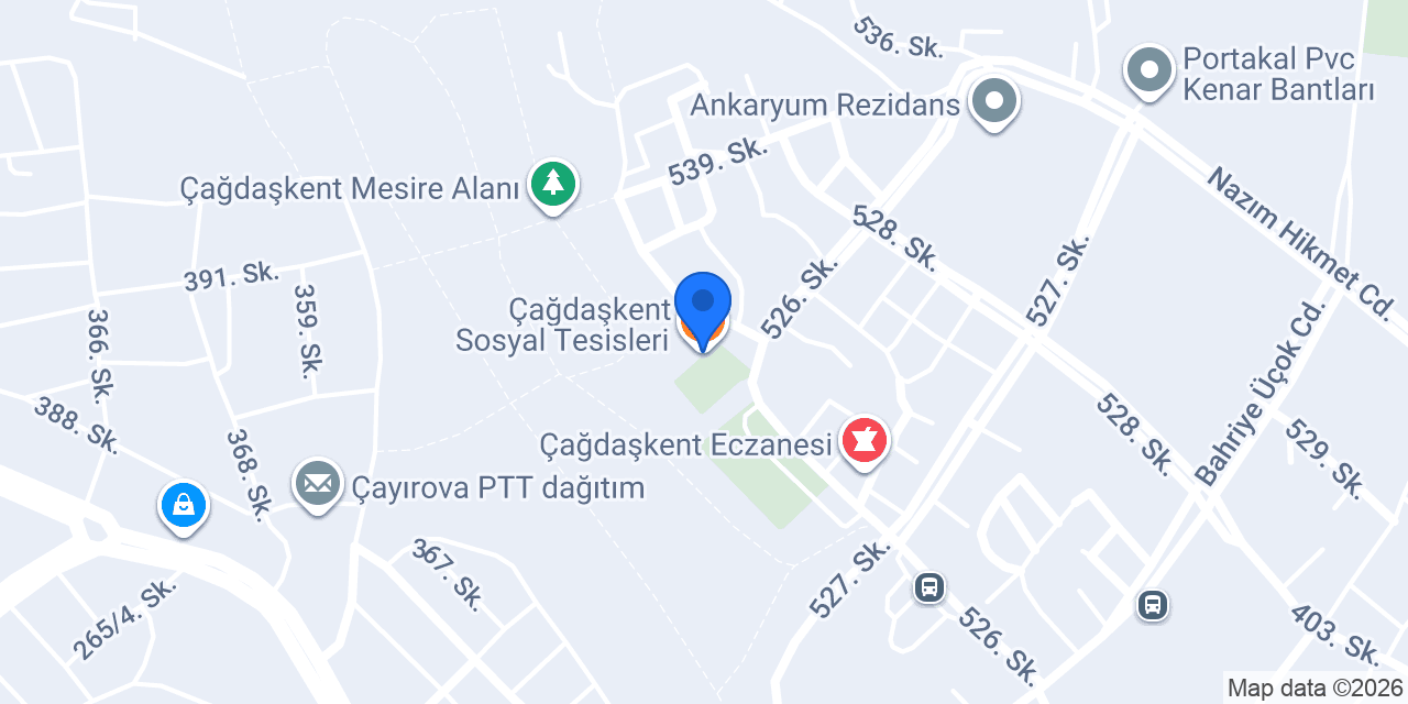 Çağdaşkent Sosyal Tesisleri konumu