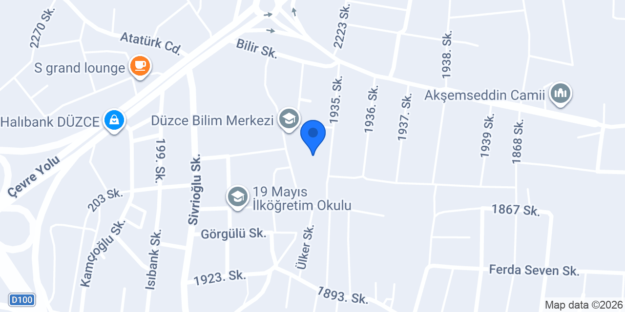 Düzce Belediyesi Çocuk Üniversitesi konumu