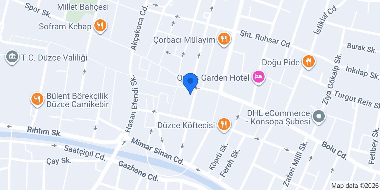 Garanti BBVA Düzce Şubesi konumu